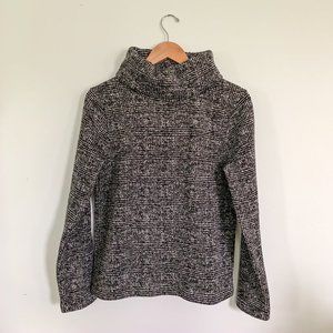J. Crew Black and White Turtleneck Sweater